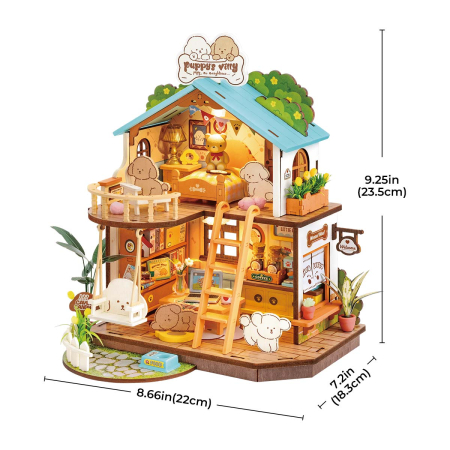Puzzle 3D, Casuta DIY, Puppy’s Cozy Villa, 230 piese [11]