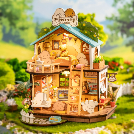 Puzzle 3D, Casuta DIY, Puppy’s Cozy Villa, 230 piese [4]