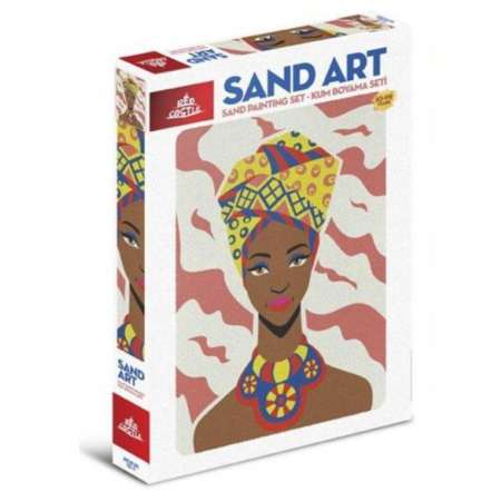 Pictura cu nisip colorat - Pictura cu nisip colorat Copila Africana