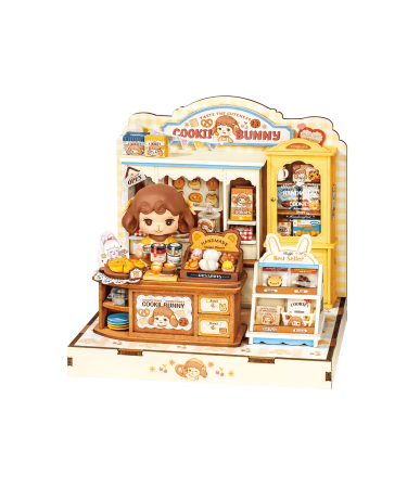 CASUTE DIY - Puzzle 3D, Casuta DIY, Cookii Bunny’s Cookie Shop, 182 piese