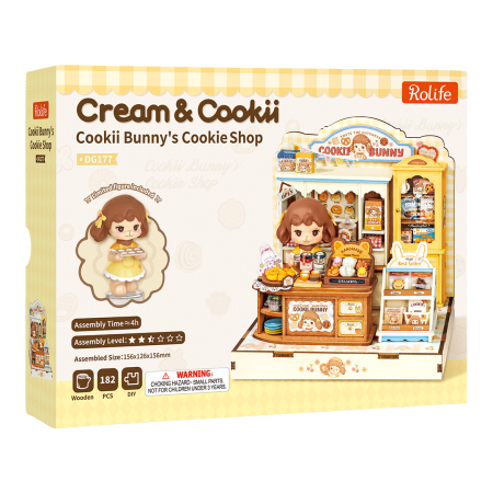Puzzle 3D, Casuta DIY, Cookii Bunny’s Cookie Shop, 182 piese [6]