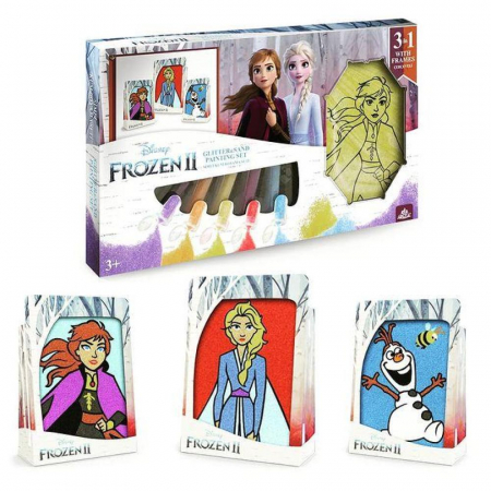 Pictura cu nisip colorat Frozen II – Elsa & Anna & Olaf [1]