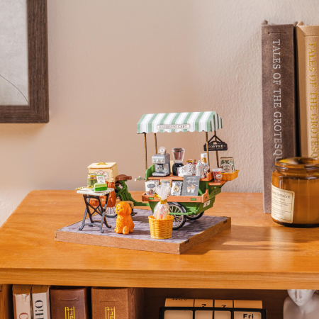 Puzzle 3D, Casuta DIY, Aromatic Coffee Cart, 162 piese [8]