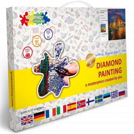 Kit goblen cu diamante, cu sasiu, Seara de toamna, 40X50 cm, diamante rotunde, 32 culori, nivel avansat, LG286Kit goblen cu diamante, cu sasiu, Seara de toamna, 40X50 cm, diamante rotunde, 32 culori, nivel avansat, LG286 [3]