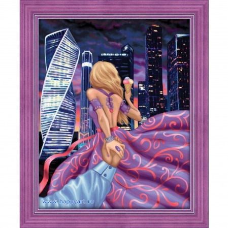 Goblenuri cu diamante - Kit goblen cu diamante, fara sasiu, Urmeaza-ma la Moscova, 40X50 cm, diamante patrate, 36 culori, nivel avansat,  AM1630