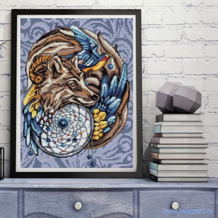 Kit goblen cu diamante, fara sasiu, Amuleta magica, 30X40 cm, diamante patrate, 25 culori, nivel mediu, AM1592 [1]