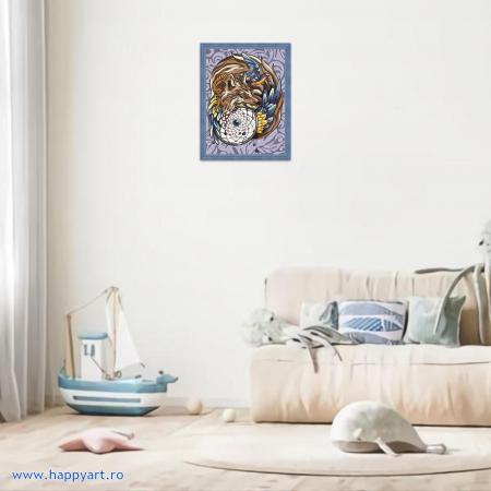 Kit goblen cu diamante, fara sasiu, Amuleta magica, 30X40 cm, diamante patrate, 25 culori, nivel mediu, AM1592 [2]