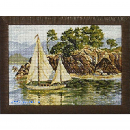 Kit goblen cu diamante, fara sasiu, Taramuri natale, 38X27 cm, diamante patrate, 40 culori, nivel avansat, DE083 [1]