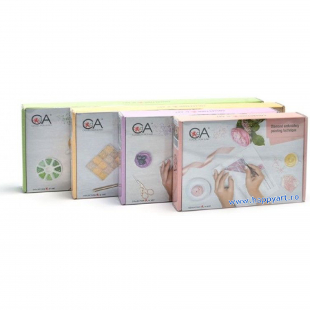 Kit goblen cu diamante, fara sasiu, Margareta si buburuza, 27X19 cm, diamante patrate, 22 culori, nivel mediu, DE4649 [5]