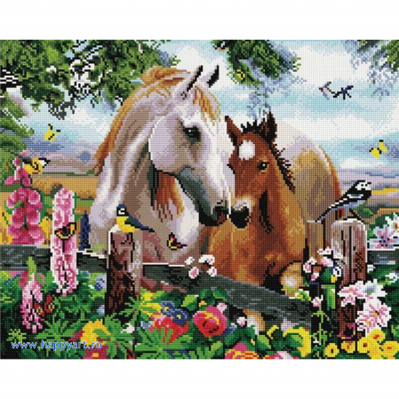Goblenuri cu diamante - Kit goblen cu diamante Sentimente materne, cu sasiu, 40X50 cm, 37 culori