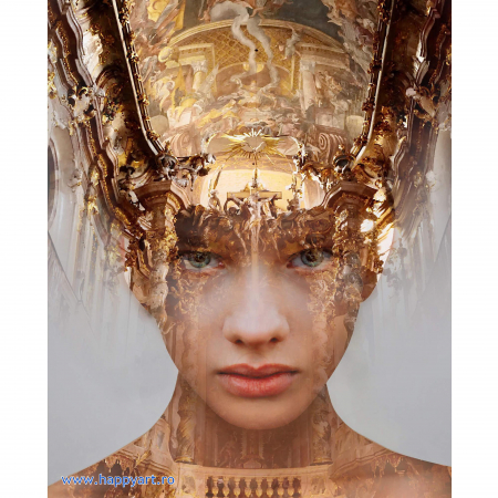 Kit pictura pe numere, cu sasiu, Beauty of history, 40X50 cm, 30 culori, nivel avansat, MG2424