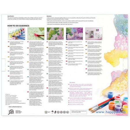 Kit pictura pe numere, cu sasiu, Lup polar, 40X50 cm, 18 culori, nivel mediu, H150 [5]