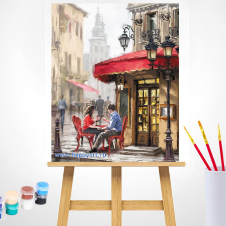 Kit pictura pe numere, cu sasiu, Intalnire, 40X50 cm, 30 culori, nivel avansat, MG2203 [1]