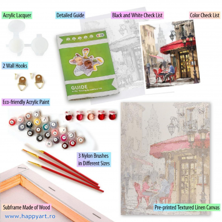 Kit pictura pe numere, cu sasiu, Intalnire, 40X50 cm, 30 culori, nivel avansat, MG2203 [3]