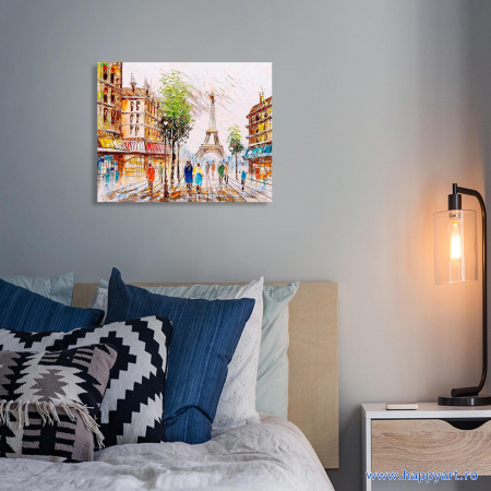 Kit pictura pe numere, cu sasiu, Impresionantul Paris, 40X50 cm, 27 culori, nivel avansat, MG2163 [2]