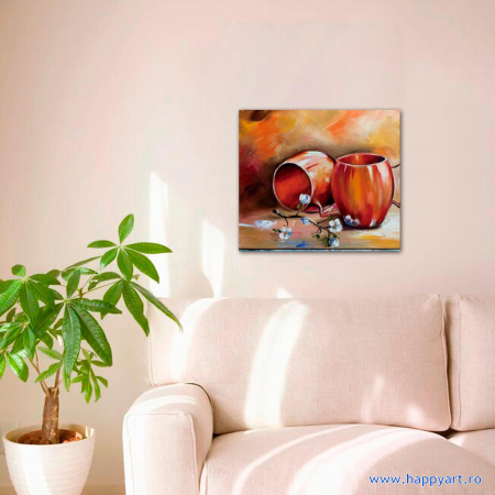 Kit pictura pe numere, cu sasiu, Still life, 30X40 cm, 24 culori, nivel avansat, ME1059 [2]