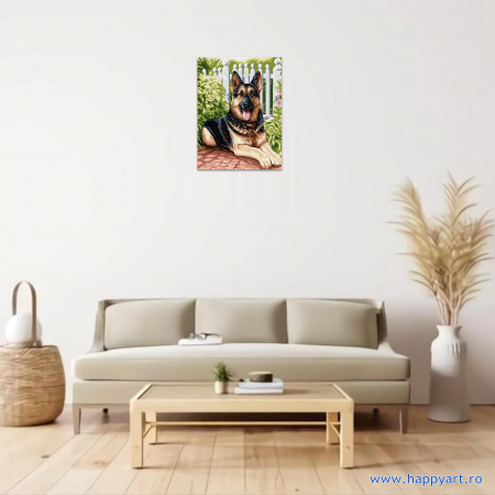 Kit pictura pe numere Prieten bun, cu sasiu, 30x40 cm, 19 culori, PC3040037 [1]