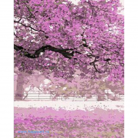 Kit pictura pe numere Dulce noiembrie, triptic, cu sasiu, 50X120 cm, 20 culori [5]
