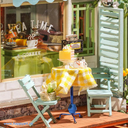 Macheta casuta din lemn, de asamblat DIY, Flowery Sweets & Teas, 184 piese, DG146 [5]