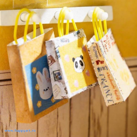 Macheta casuta din lemn, de asamblat DIY, Librarie, 63 piese, DG152 [7]