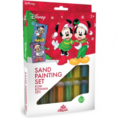 Pictura cu nisip colorat Minnie & Mickey Mouse Santa [0]