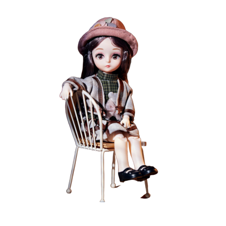 Papusa printesa constelatiei Zodia VARSATOR, 30 de cm, DABISY, design realist, cutie cadou, 13 articulatii flexibile, 1 set de hainute suplimentar, pentru copii peste 3 ani, bej multicolor [7]
