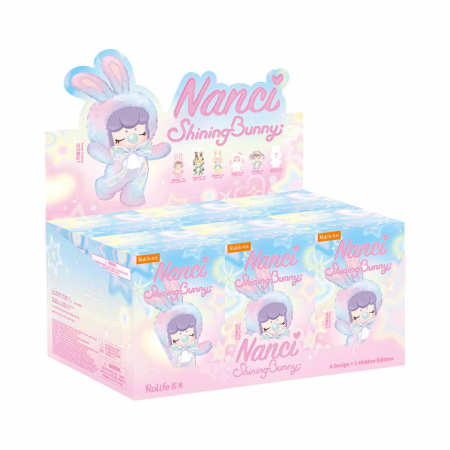 Papusa de plus Shining Bunny, set surpriza, 26cm, vinil, pastel [3]