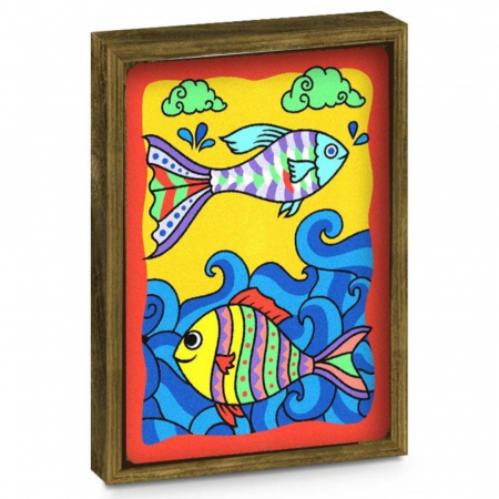 Pictura cu nisip colorat Pesti, Cameleon [1]