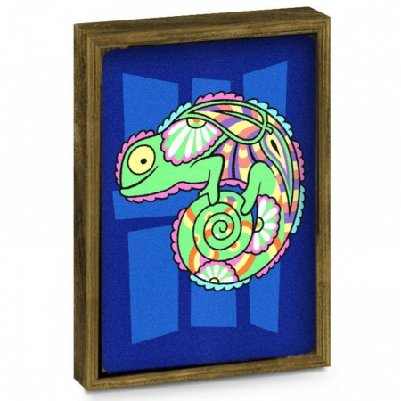 Pictura cu nisip colorat Pesti, Cameleon [2]