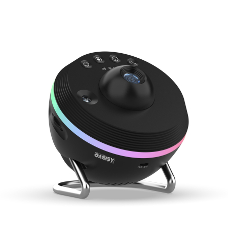 EDUCATIVE - Proiector stelar Galaxy, 13 discuri in set, rotativ la 360 de grade, rezolutie 4 K, lampa de veghe, galaxii, luna, sistem solor, pamant si luna, negru