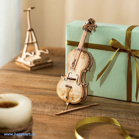 Puzzle 3D, Violoncel, lemn, 58 piese, TG411 [7]