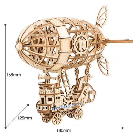 Puzzle 3D, Dirijabil, lemn, 176 piese, TG407 [5]