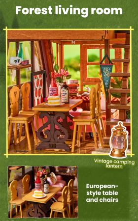 Puzzle 3D, Casuta DIY, CabanA A-Frame, 336 piese [8]