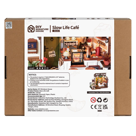 Puzzle 3D, Casuta DIY, Coffee Shop, 183 piese, lemn [9]