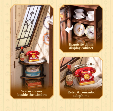 Puzzle 3D, Casuta DIY, Catherine’s Living Room, 284 piese [11]