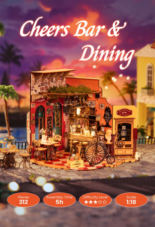 Puzzle 3D, Casuta DIY, Cheers Bar & Dining, 312 piese [6]