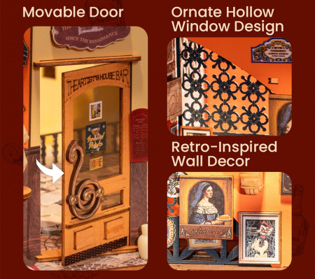 Puzzle 3D, Casuta DIY, Cheers Bar & Dining, 312 piese [12]
