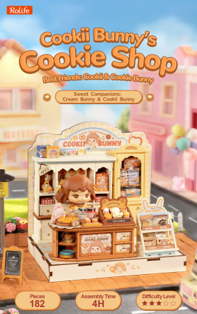 Puzzle 3D, Casuta DIY, Cookii Bunny’s Cookie Shop, 182 piese [1]
