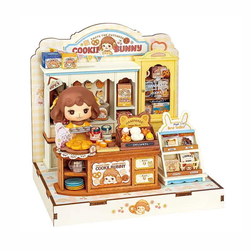 Puzzle 3D, Casuta DIY, Cookii Bunny’s Cookie Shop, 182 piese [0]