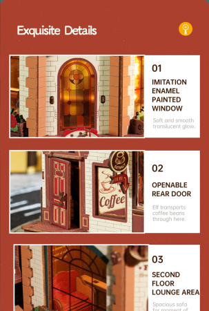 Puzzle 3D, Cutie muzicală, Dream Coffee Factory, 593 piese [9]