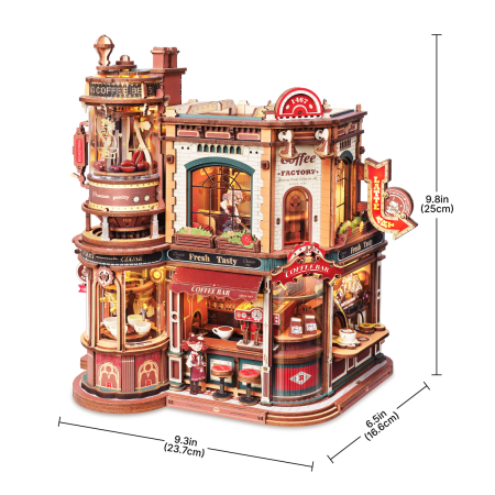 Puzzle 3D, Cutie muzicală, Dream Coffee Factory, 593 piese [13]