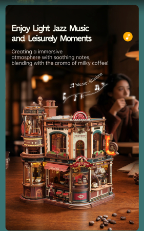 Puzzle 3D, Cutie muzicală, Dream Coffee Factory, 593 piese [6]