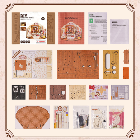 Puzzle 3D, Casuta DIY, Elsa’s Tailoring, 266 piese [8]