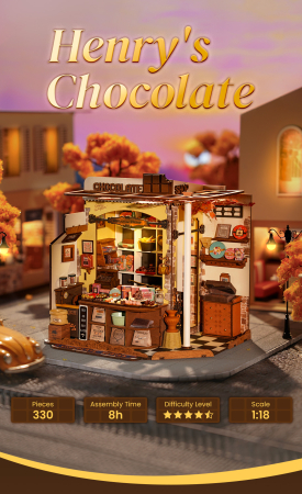 Puzzle 3D, Casuta DIY, Henry’s Chocolate, 330 piese [1]