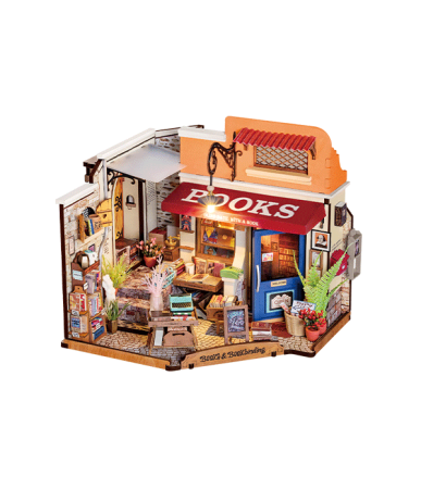CASUTE DIY - Puzzle 3D, Casuta DIY, Bookstore, 108 piese