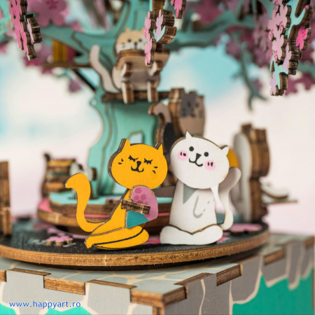 Puzzle 3D, Cutie muzicala, Pisicute in cires, 346 piese, AM409 [3]