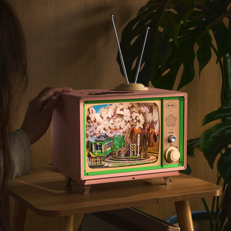 Puzzle 3D, Cutiuta muzicala Sakura Dreamy Tour, RoLife, Lemn [4]