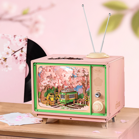 Puzzle 3D, Cutiuta muzicala Sakura Dreamy Tour, RoLife, Lemn [1]