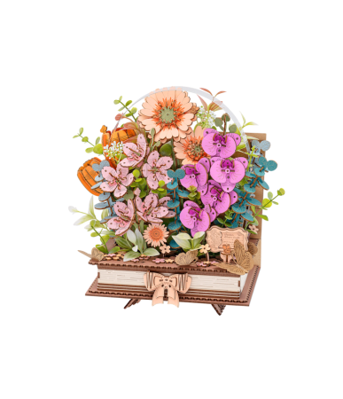 Puzzle 3D din Lemn pentru copii si adulti - Puzzle 3D, din lemn, Carte inflorita, 552 piese