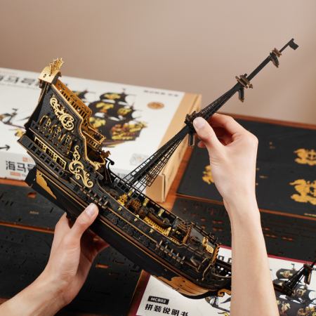 Puzzle 3D, din lemn, Corabia Calut de Mare, 603 piese [4]